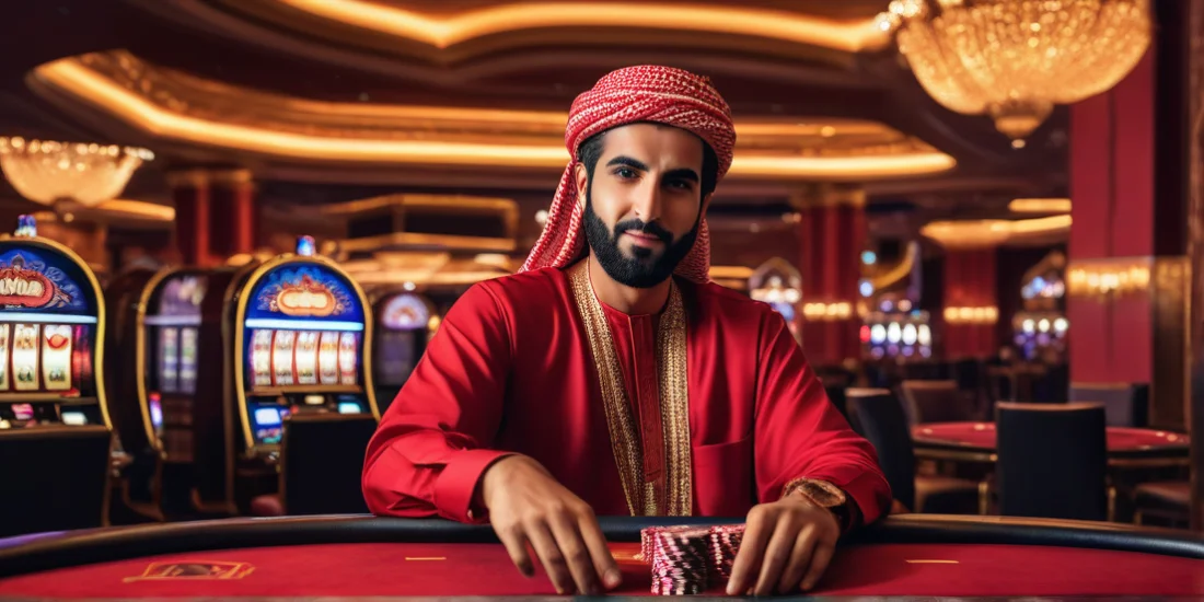 Arab-looking man in the casino hall