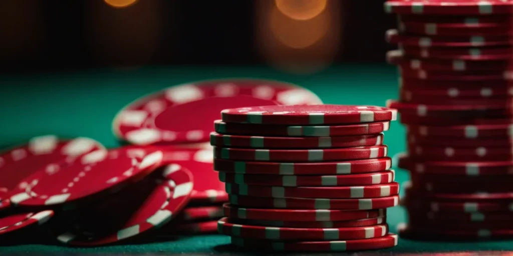 photo of red chips on a poker table (1)